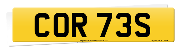 Registration number COR 73S